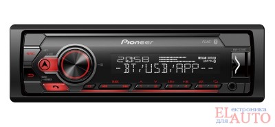 Pioneer MVH-S310BT Bluetooth, Aux, USB, Flac, поддержка Android+OuickCharge, Direct Sub Drive, Hands-free