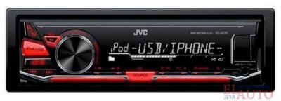 Медиа-ресивер JVC KD-X230 Бездисковый 4 x 50 Вт, USB, AUX, Подключение Android, Apple