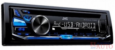 CD/MP3-ресивер JVC KD-R472 MP3, CD-R,­ CD-RW,­ WMA;­ USB, AUX, FLAC, Синяя подсветка кнопок